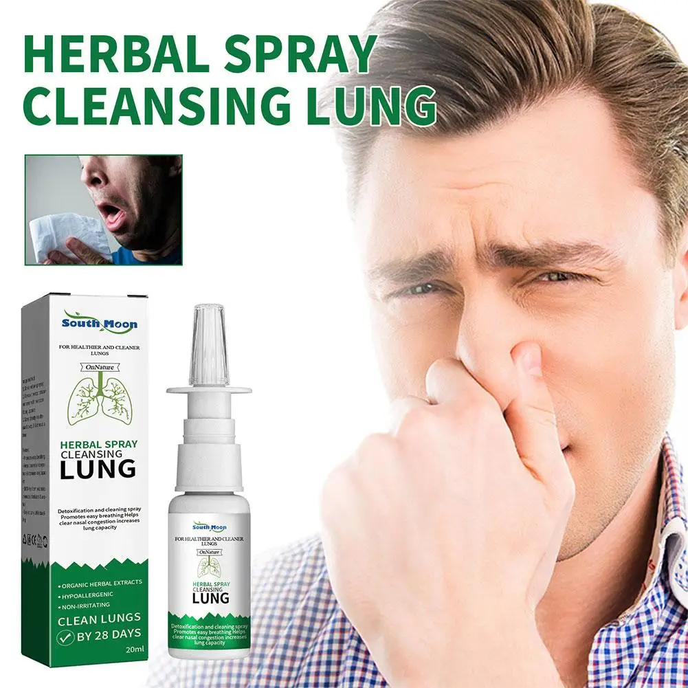 Lung Detoxification Nasal Spray Nasal Cleansing Care Clear Congestion Allergic Rhinitis Spray Nose Care
