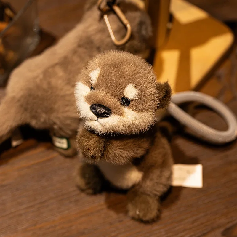 Charming Otter Plush Keychain - Soft Stuffed Animal Pendant