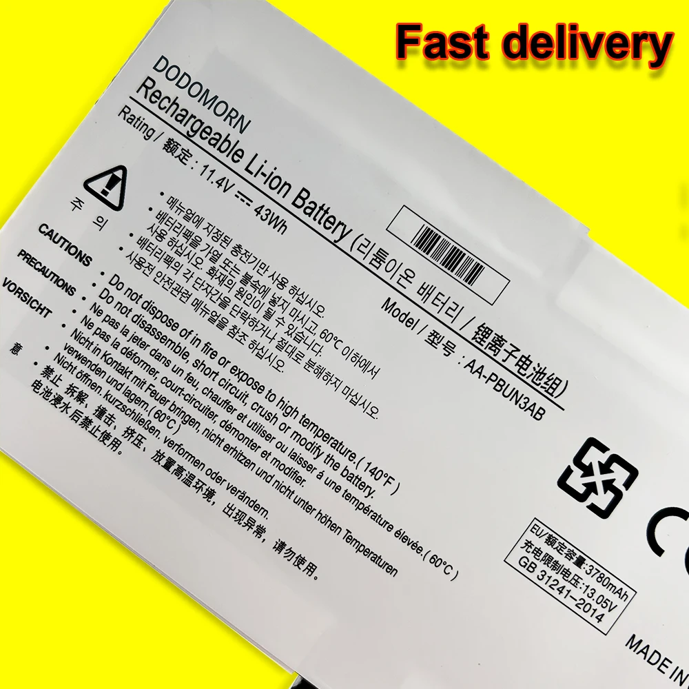 Bateria do Portátil para Samsung 500r5m Nt501r 300e5k Np740u3l-l02us Np740u3l Np530e5m Np740u5l 8500gm 3780mah 43wh Novo Aa-pbun3ab - Imagem 3