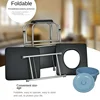 Adjustable Toilet Wheelchair: Four Wheel Brake, Foldable Large Backrest, Shower Chair for Elderly, Stainless Steel Seat 5