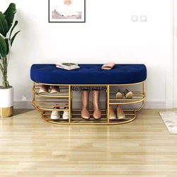Taburetes de tela para cambio de zapatos de Hotel, mueble para el hogar, pasillo, porche, Zapatero, dormitorio, Banco otomano de ocio
