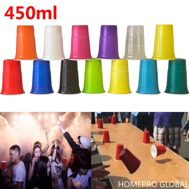 50Pcs/Set 450Ml Red Disposable Plastic Cup Party Cup Bar Restaurant  Supplies Household Items for Home Supplies - AliExpress