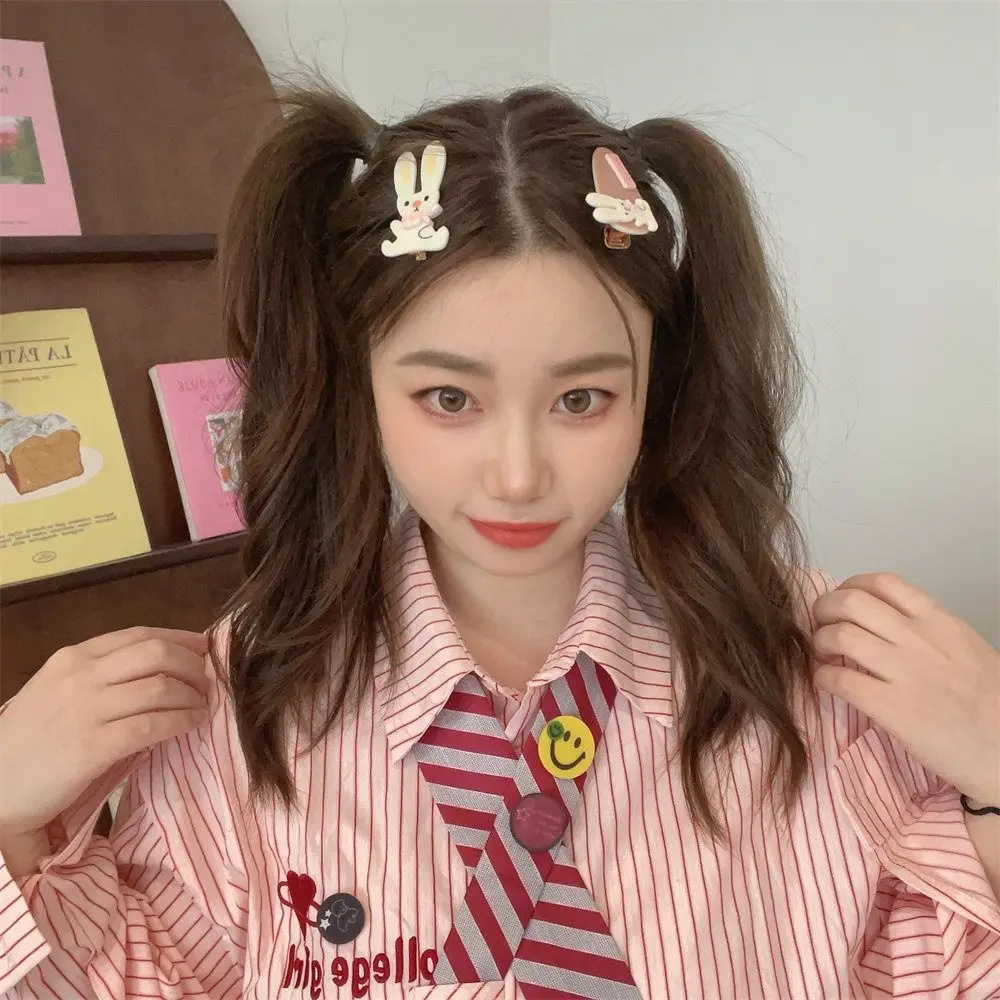 Creative Kawaii Cartoon Mini Hair Clip Candy Color Animal Bear BB Clip Princess Series Korean Style Cute Barrettes Set Ladies