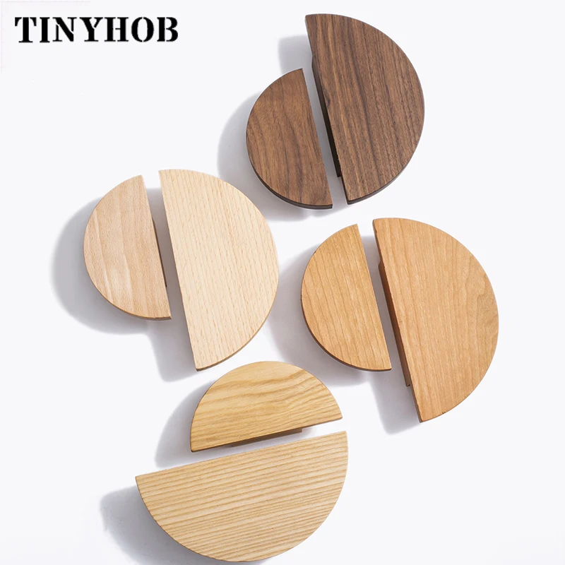 Tiradores de perillas de gabinete de madera  Manijas de gabinete de cocina  de madera-Perilla de madera minimalista-Aliexpress