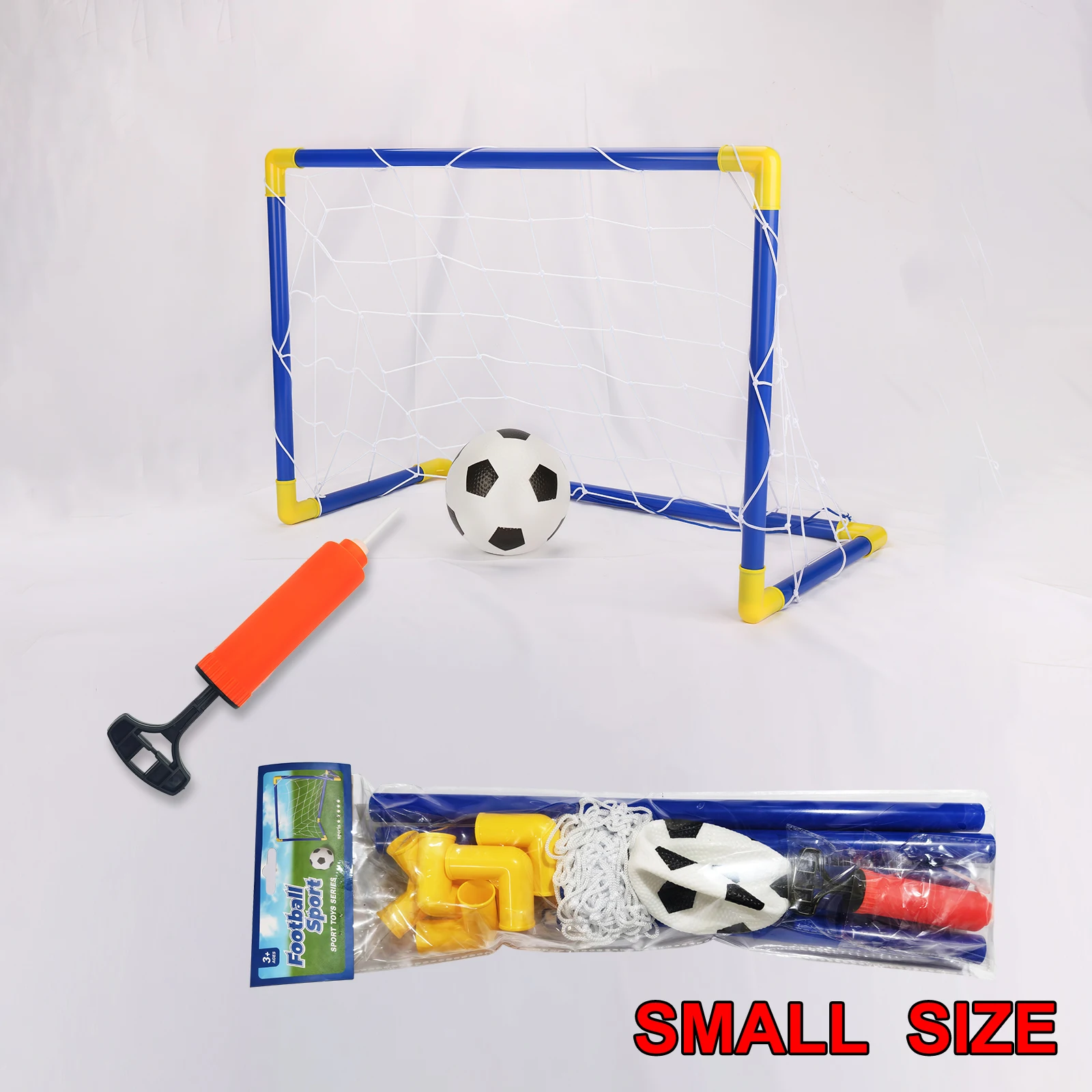  Portable Micro Soccer Goal Set Complete Outdoor Beach Training Equipment with Net Pump Ball Lightweight Indoor Kids Sports Toy