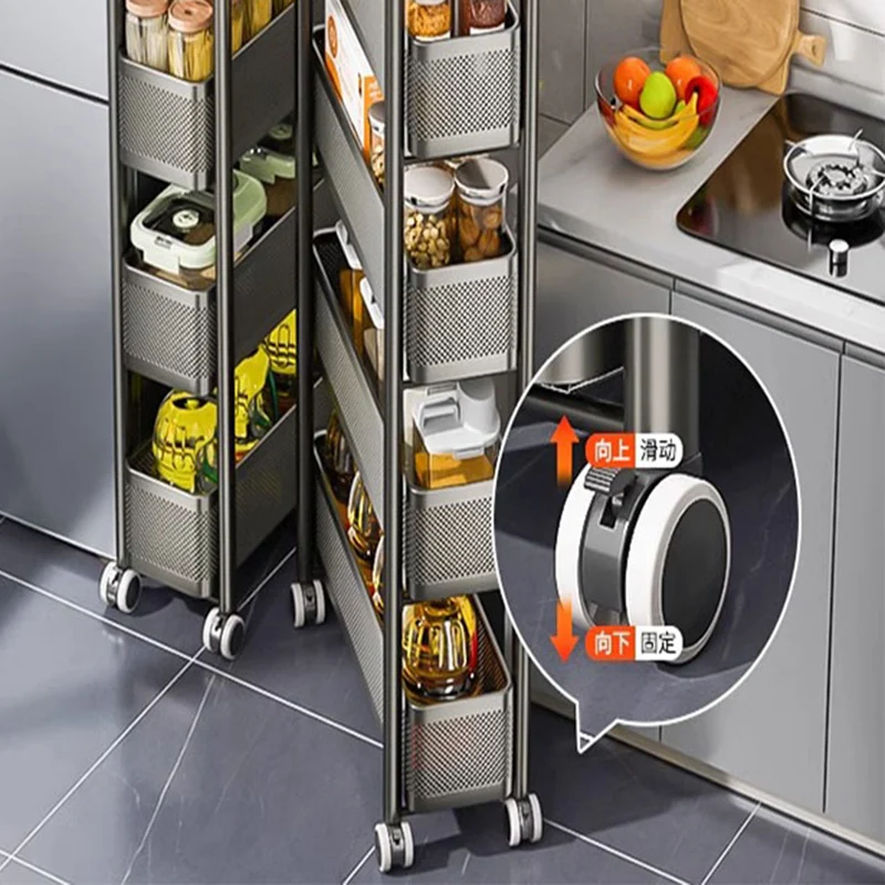 Portable Trolley Kitchen Storages Home Organizer Trolleys Roulette Furniture Wheels Drawers Carrello Da Cucina Removable