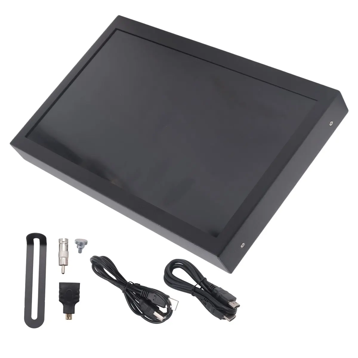  13T 전자제품 액세서리, 7인치 휴대용 디스플레이 IPS 1024x600 LCD HDMI 호환 VGA AV 입력(블랙)