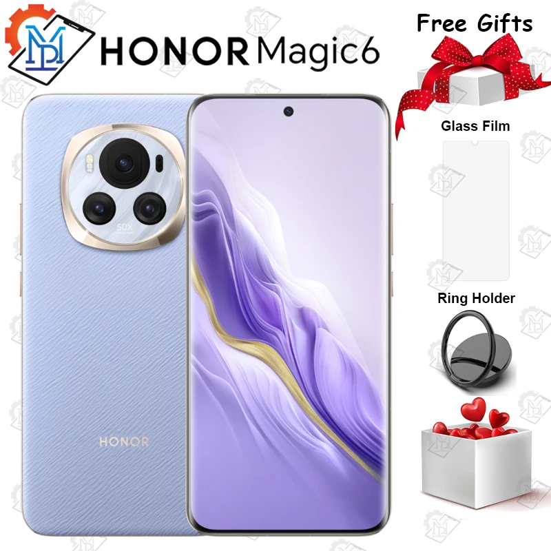 Nuovo Telefono Originale Honor Magic 6 5G 6.78 Pollici Oled 120Hz Screem Snapdragon 8 Gen 3 Batteria 5450Mah Nfc Gms Smartphone