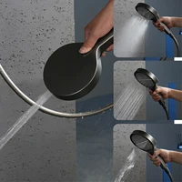 Luxury Bathroom Gunmetal Brass LED Temp Display Shower Sysetem Ceiling- Embedded 2 function Rainfall/waterfall Bath Fixtures 6