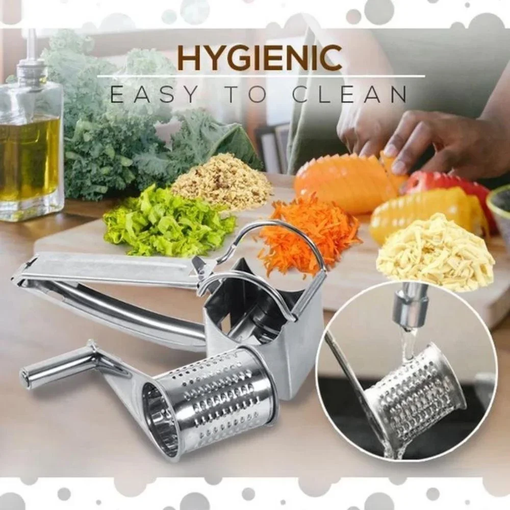 Handheld Rotary Cheese Grater cheese grater lemon zester grater kitchen grater Cheese Hand Grater Kitchen Craft Stainless Steel Vegetable Grater Shredder with Handle