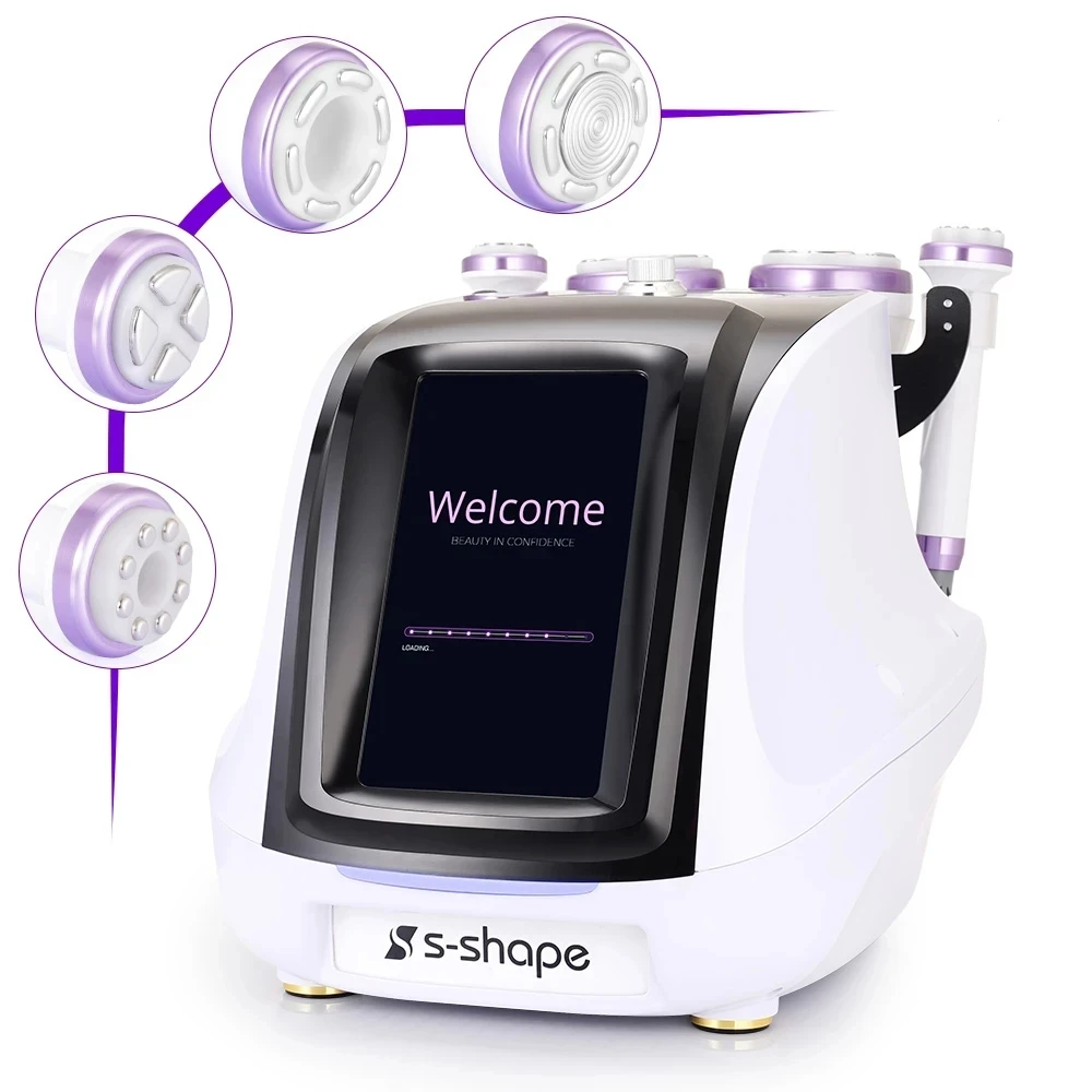 

S-SHAPE Ultrasonic 30K Cavitation Machine EMS EL Anti-aging Vacuum Radio Rrequency Skin Tightening Body Slimming Machine