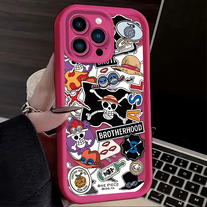 thumbnail image 1 of Funda de teléfono con etiqueta de Anime para iPhone, funda de silicona para iPhone mate 15, 14, 13, 12, 11 Pro Max, X, XS, XR, 7, 8 Plus, SE 2020, 1 of 5
