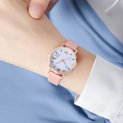 New fashion quartz women's leather belt watch weather personality design girls color watch14