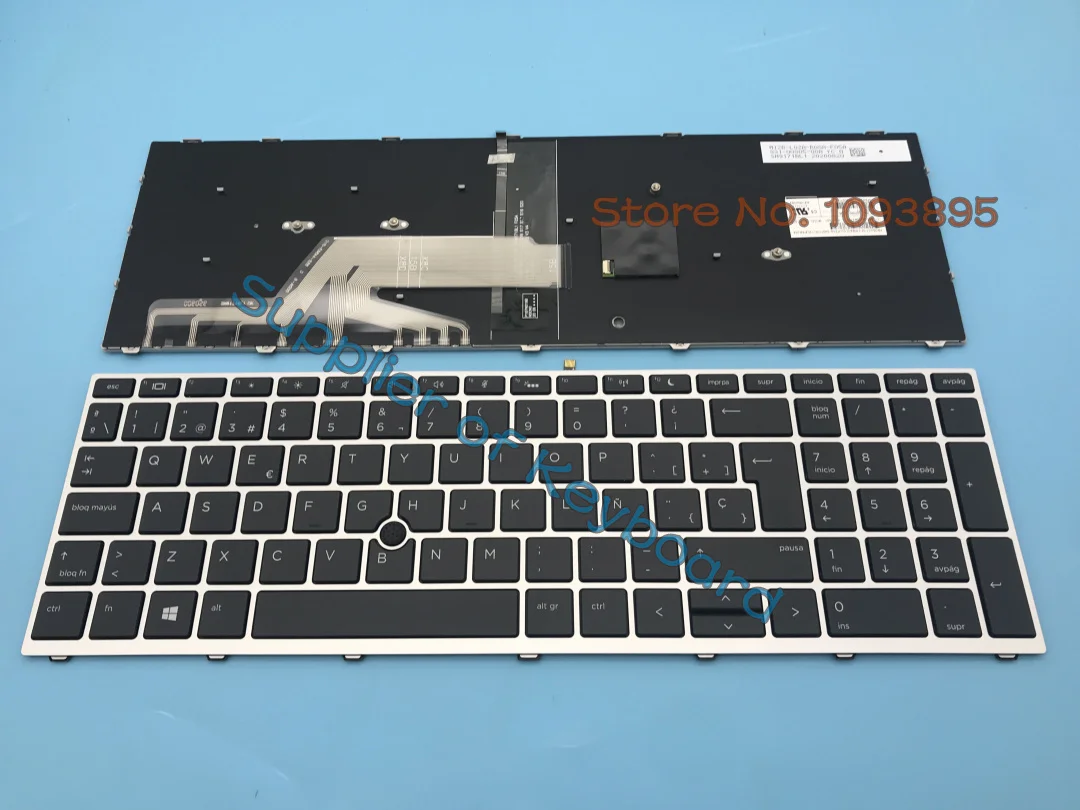 

Original NEW For HP ProBook 650 G4,650 G5 Laptop Latin Spanish/UK/Brazil Portuguese Keyboard Silver Frame Backlit Trackpoint