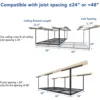 4x8 Overhead Garage Storage Rack, Adjustable Garage Storage Organization Systerm, Black 3