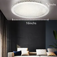 LOYALHEARTD 16" Modern Crystal Ceiling Light Pendant Lamp Luxury Embedded Installation Round LED Chandelier Raindrop Design - Image 3