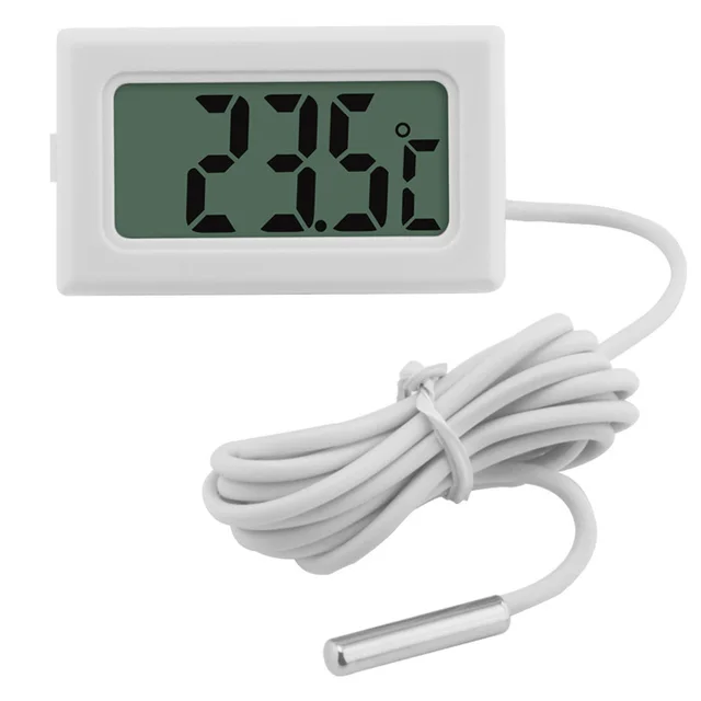 Vízálló Akvárium Lcd Digitális Hőmérő Szonda Hűtőszekrényével Elektronikus Mini Haltartály Hőmérséklet Mérőeszköz - Image 3