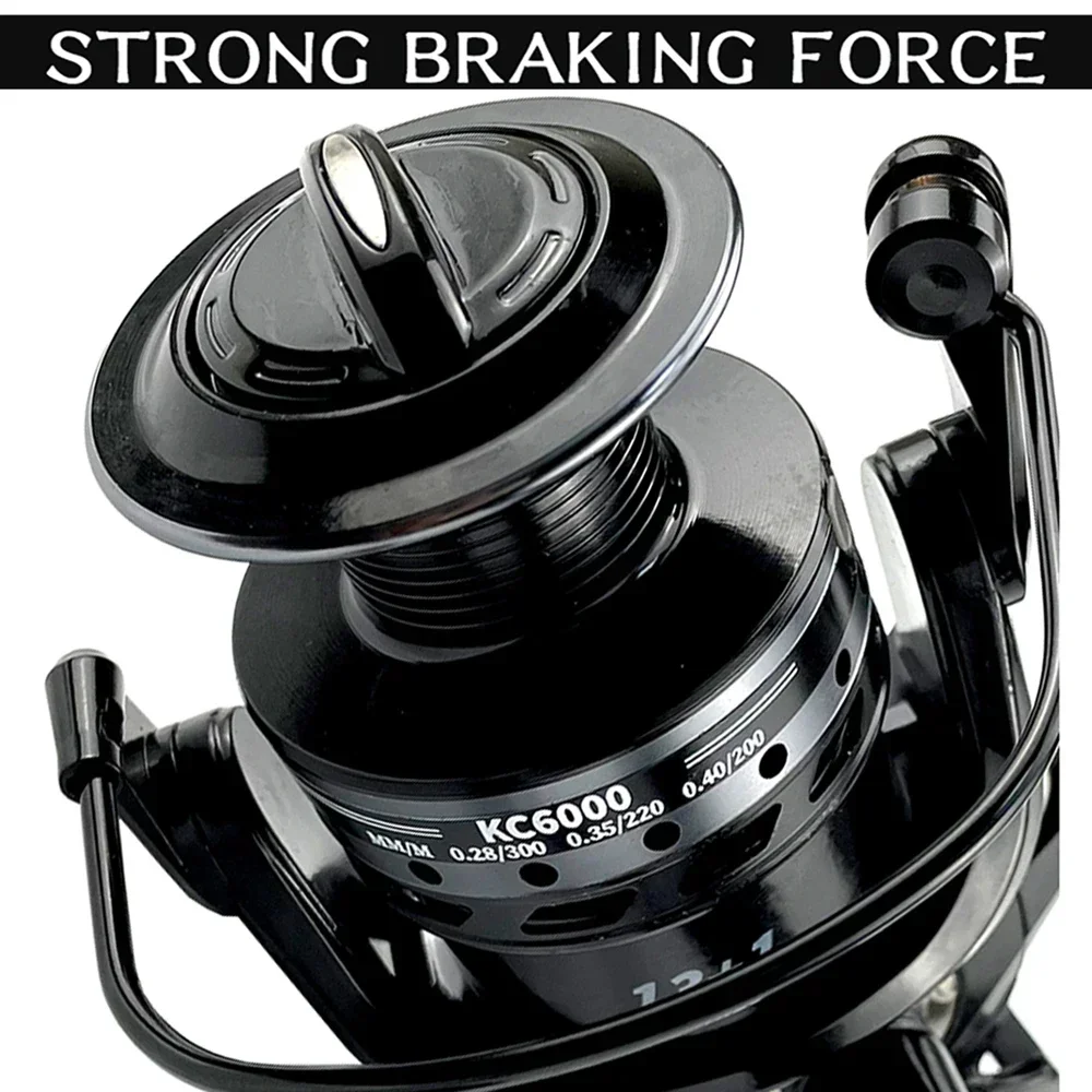 Baitcasting Fishing Reel, Double Brake, High Speed Metal Spool