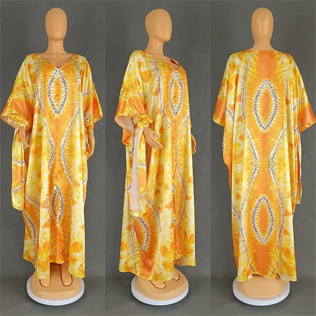 Robes africaines pour femmes Hijab caftan imprimé ample Boubou Robe afrique vêtements Ankara Dashiki dubaï Abaya écharpe Robe Caftan Robe