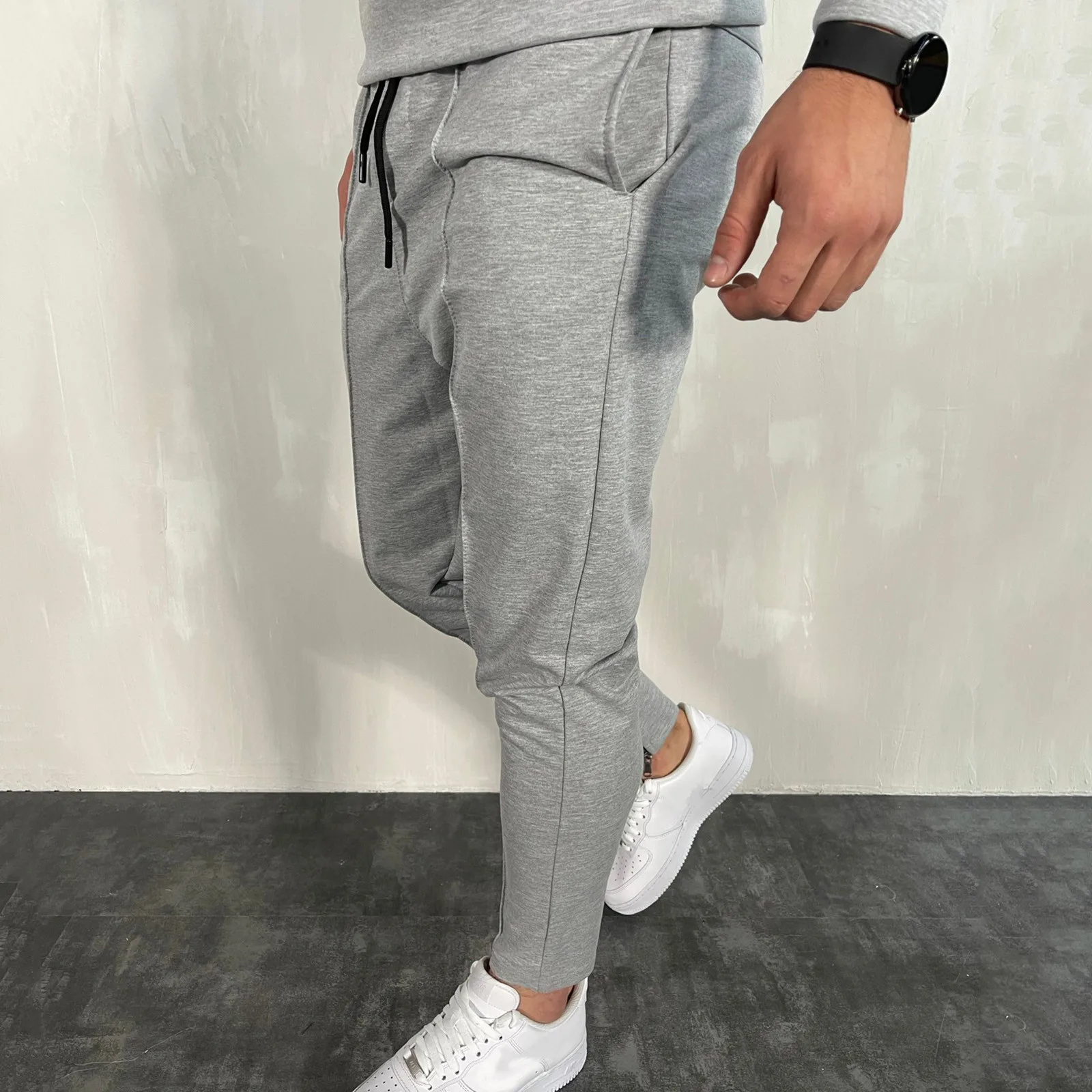 Men's Zipper Casual Tracksuit Pants Thin Sports Jogging Breathable No Elasticity Streetwear Trousers Pockets Sweatpants green sweatpants