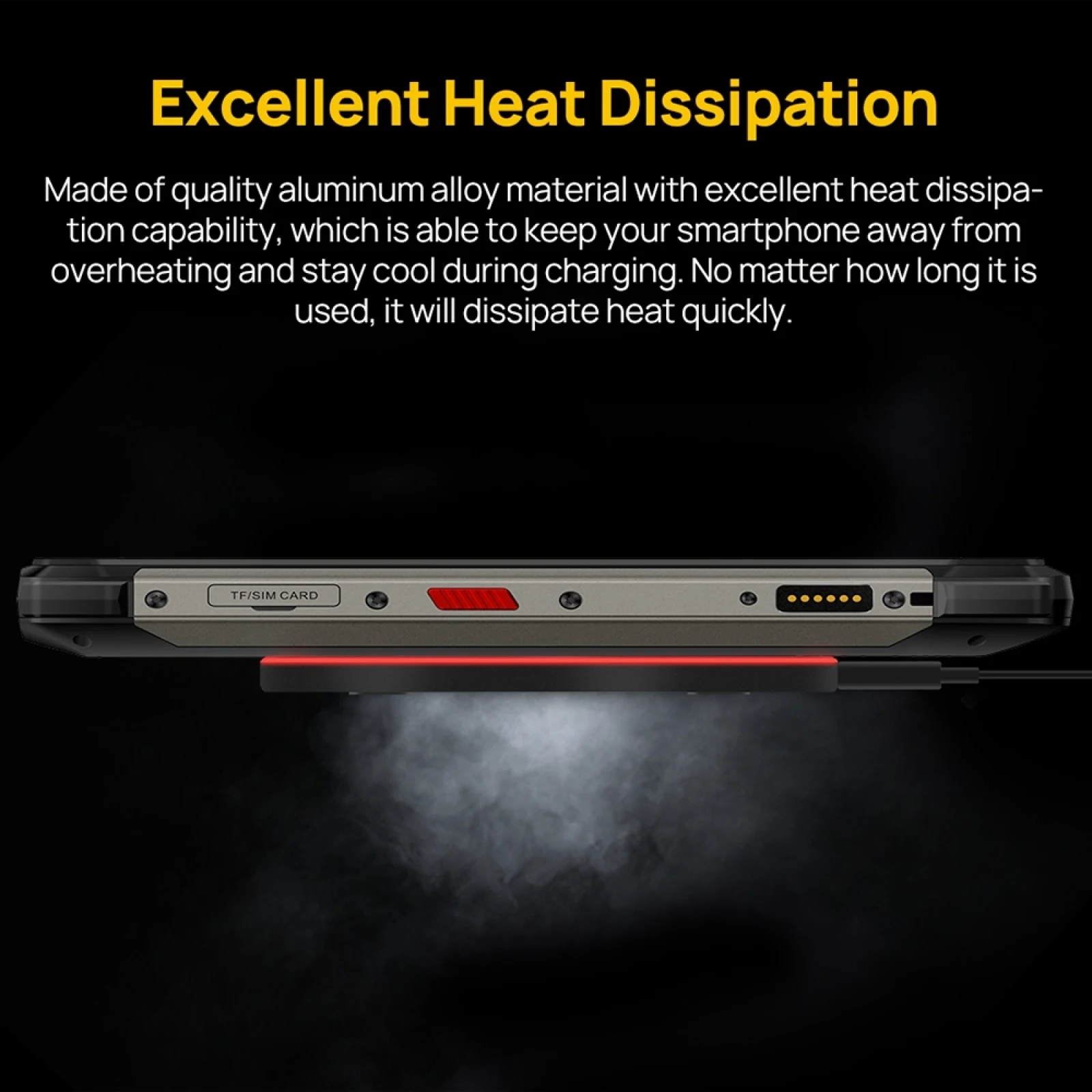 Ulefone UF005 15W Round Fast Charging Qi Wireless Charger with Type-C Charging Cable