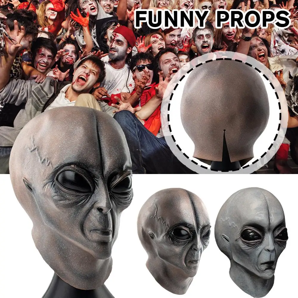 

2023 New UFO Funny Props Multiple Occasion Use Horror Mask Party Horror Latex Headgea Mask Holiday Prop Halloween Alien P1I6
