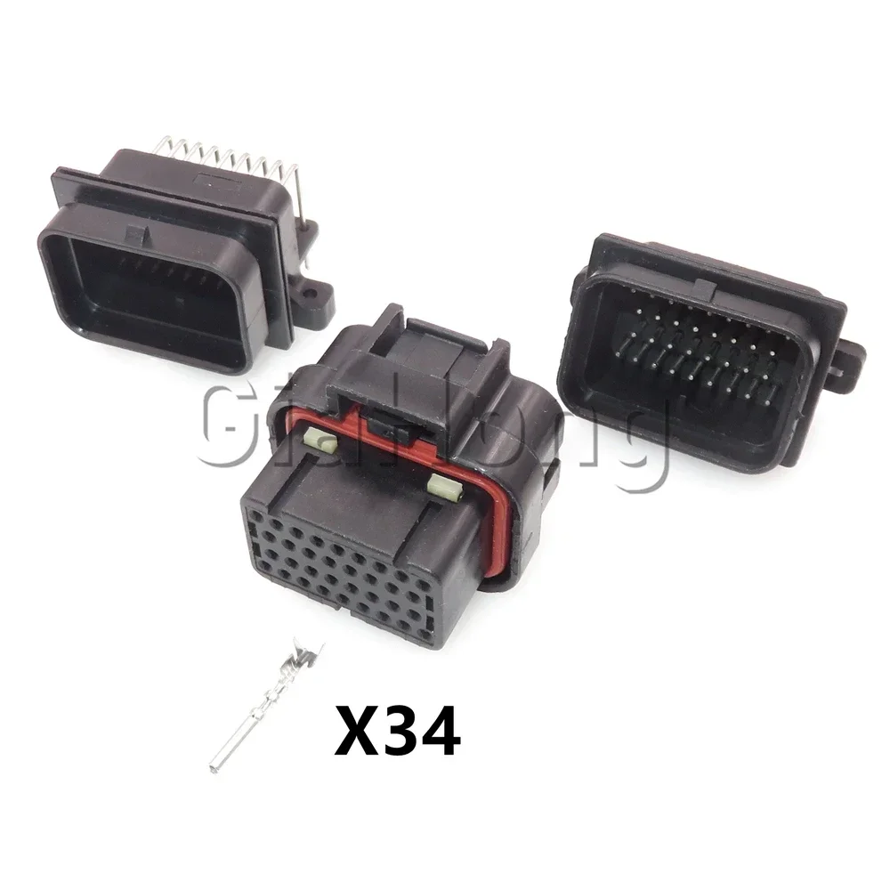 1세트 34웨이 AC 어셈블리 자동차 부품 4-1437290-0 6437288-2 자동차 PCB 커넥터 2-6447232-3 자동차용 남성 여성 배선 하네스 소켓