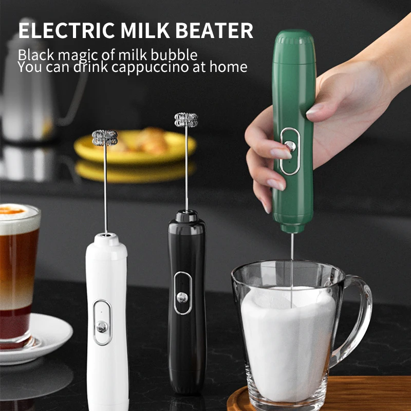 Milk Frother Usb Rechargeable Handheld Electric Whisk Coffee Mixer Milk  Bubbler Foam Maker Mini Blender for Coffee with Stand - AliExpress