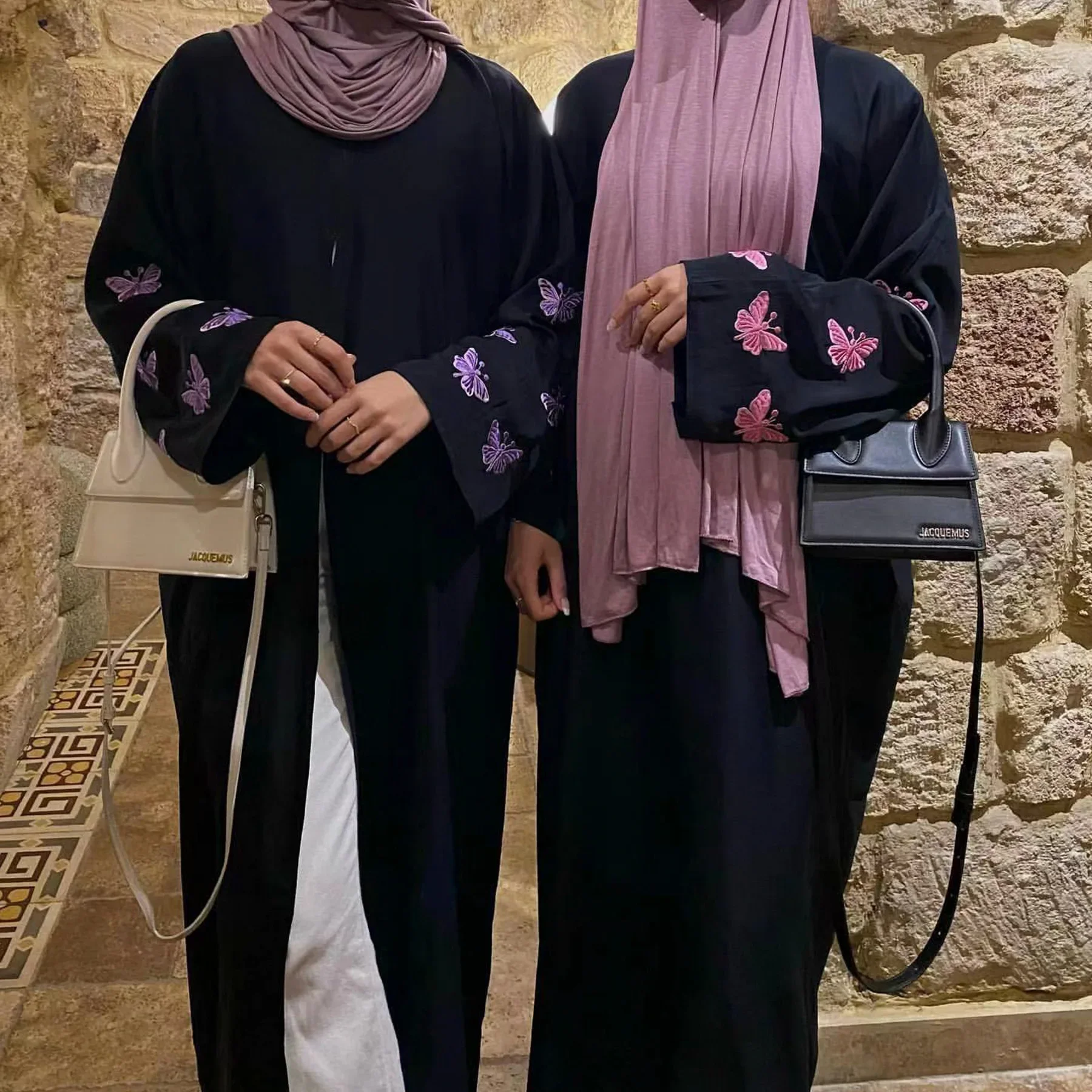 Butterfly Embroidery Open Abaya Kimono Muslim Abayas for Women Dubai Luxury 2024 New Turkey Kaftan Ramadan Eid Islamic Outwear