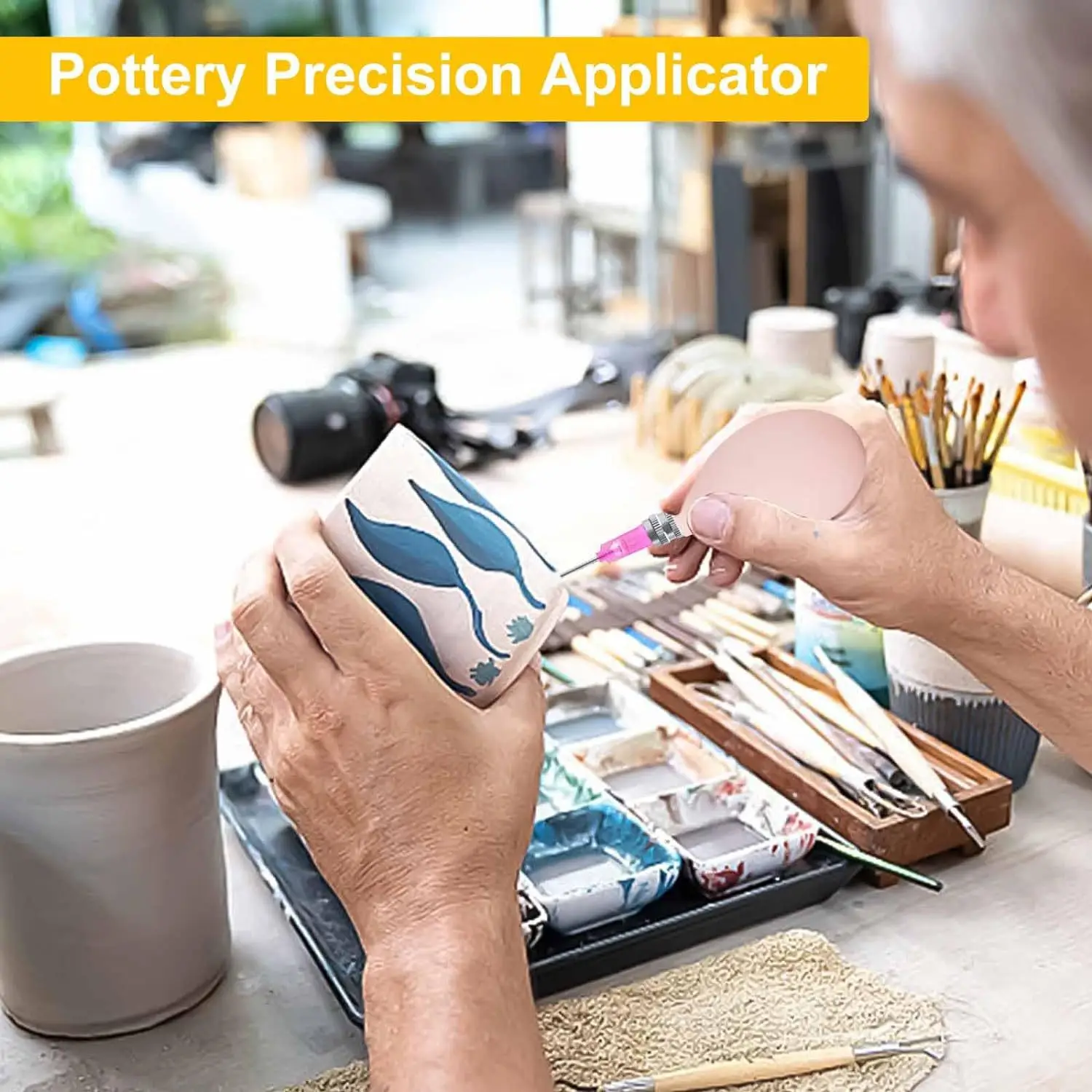 Slip Trailer Bottle Pottery Glaze Precision Tip Applicator Polymer Clay Filling Funnels Ceramic Painting Coloring Supp Tools