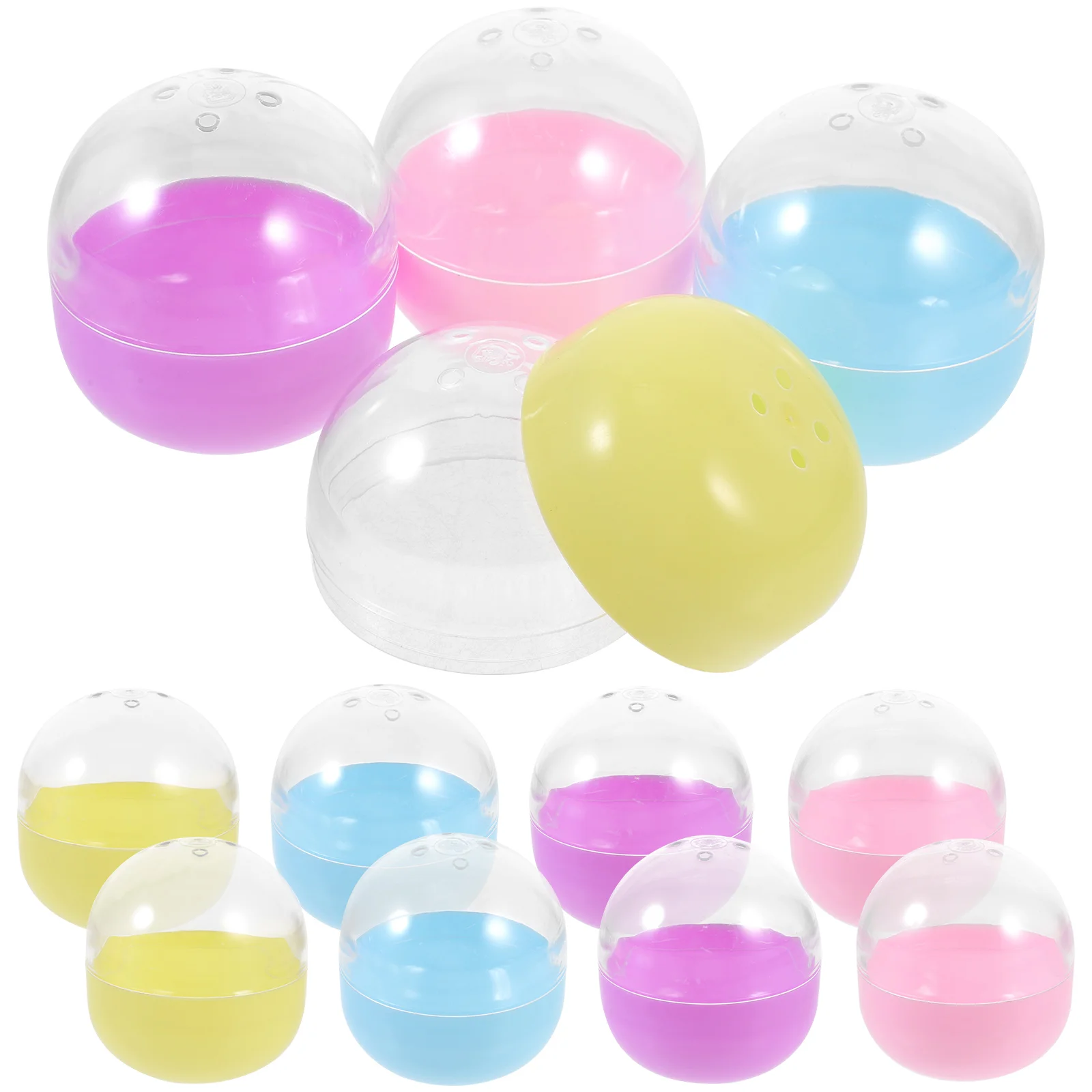 

Gumball Vending Machine Capsule 50Pcs Empty Round Capsules 65Mm Mini Plastic Prize Containers Toy Fillable