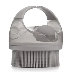 Silicone Body Shower Scrubber with Soap Dispenser and Soft Massage Bristles - Silica Gel (GRAY)