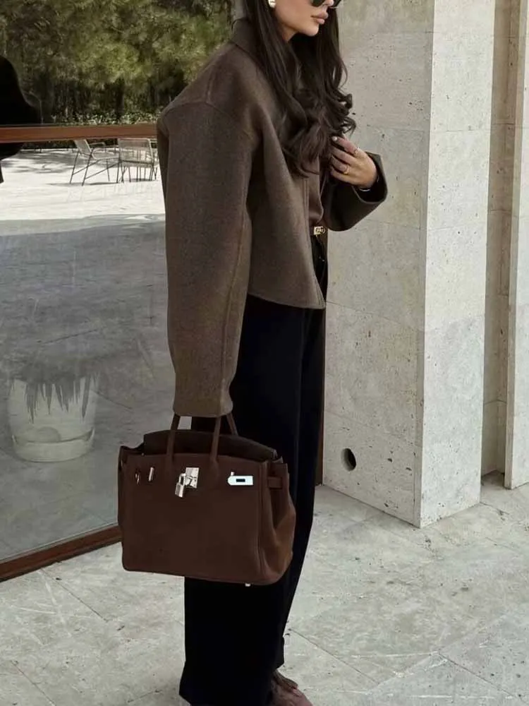 Women’s Woolen Lapel Jacket 2