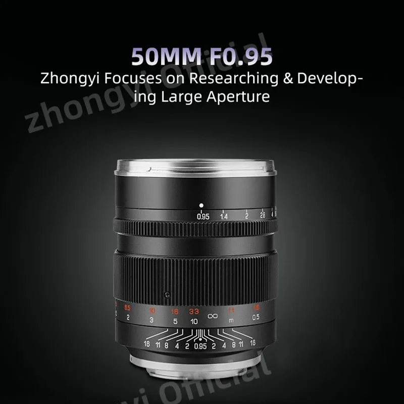 중이 미타콘 50mm F0.95 III 풀프레임 수동 초점 고정 초점 프라임 인물 사진 렌즈 (캐논 R, 니콘 Z, E, 라이카, 시그마 L 호환)