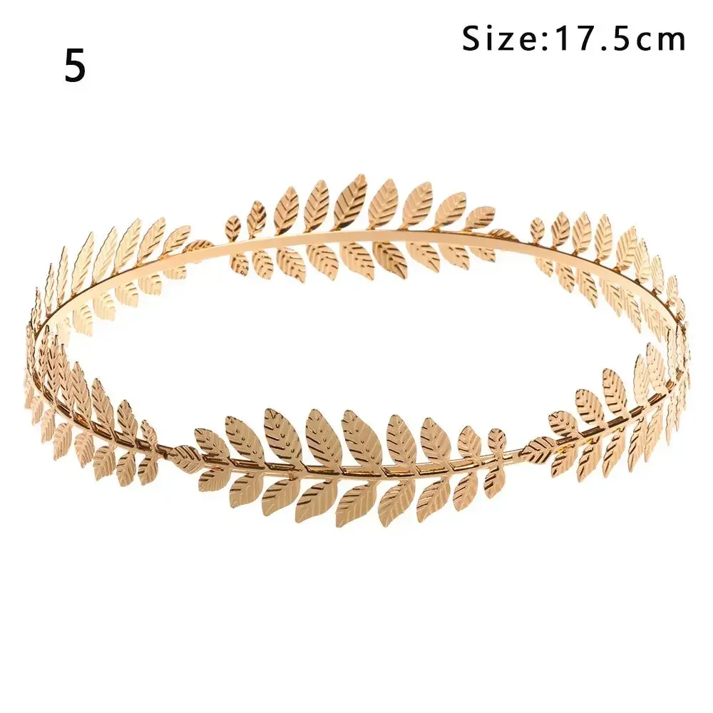 Elegant Gold Leaf Headband - Bridal Wedding Hair Accessory