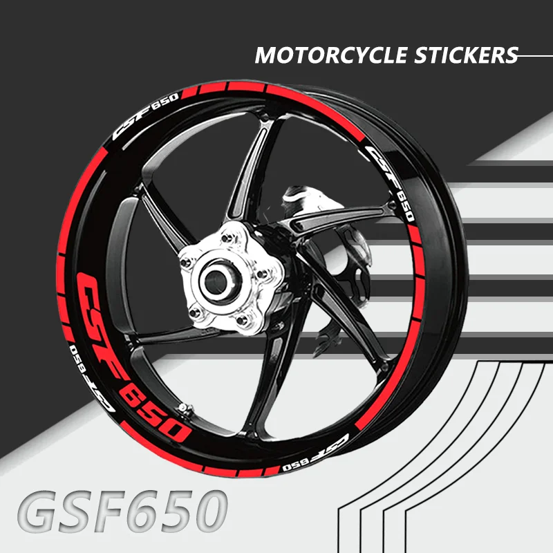 Newlest Motorcycle Tire Rim Stripes Tape Decoration Decals Wheel Inner Ring Reflective Stickers For GSF650 GSF1000 GSF 650 1000 5pcs deepeel 25 31 35mm d ring bridge connector metal buckles hanger bags clip clasp hardware decoration diy sewing accessories