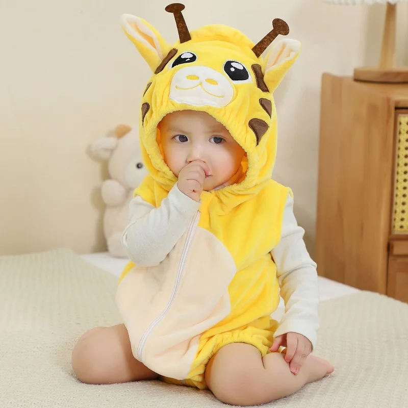 MICHLEY Spring Giraffe Baby Romper Bodysuit Sleeveless Newborn Clothes Infant Toddler Clothing Romper Halloween For Girl Boy 2