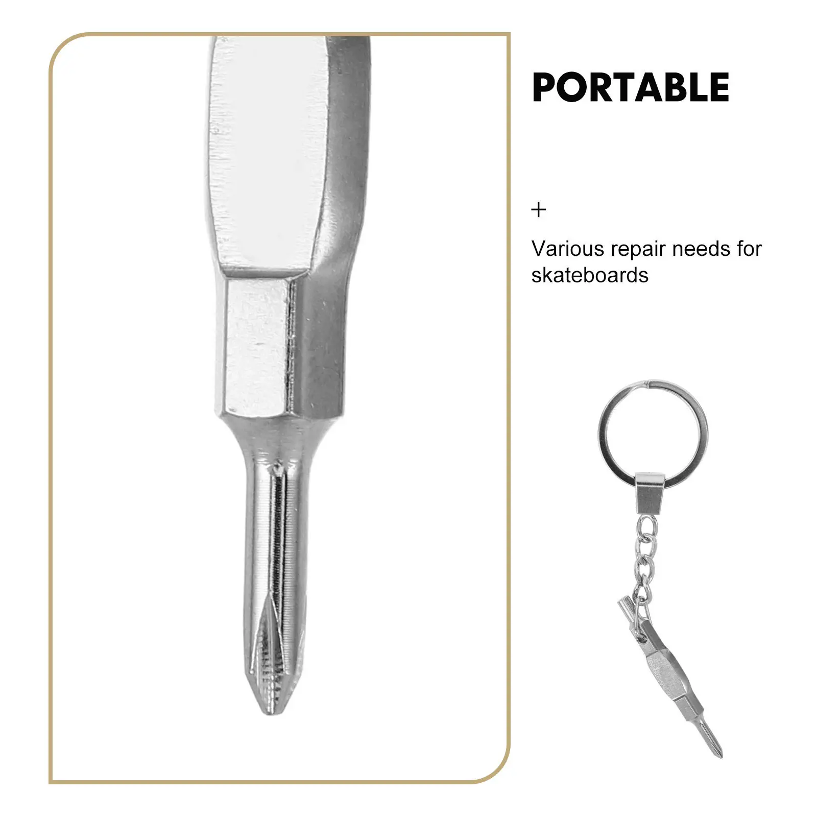 핑거보드 스크루드라이버 실버 더블 헤드 미니 스크루드라이버 핑거보드 도구 DIY 핑거 스케이트보드 수리용 너트 드라이버 휴대용
