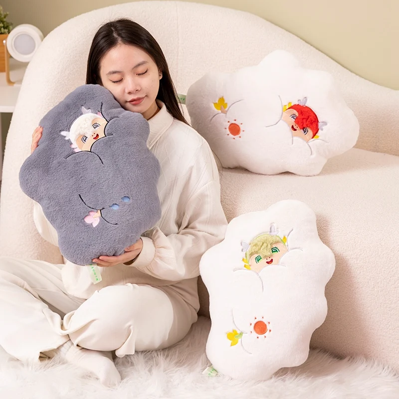 Creative Cloud Shape Plush Toys Soft Stuffed Plushies Dark Rain Clouds Pillow Car Cushion Kawaii Home Decor for Kids Girls Gifts arya home collection покрывало плед синель clouds