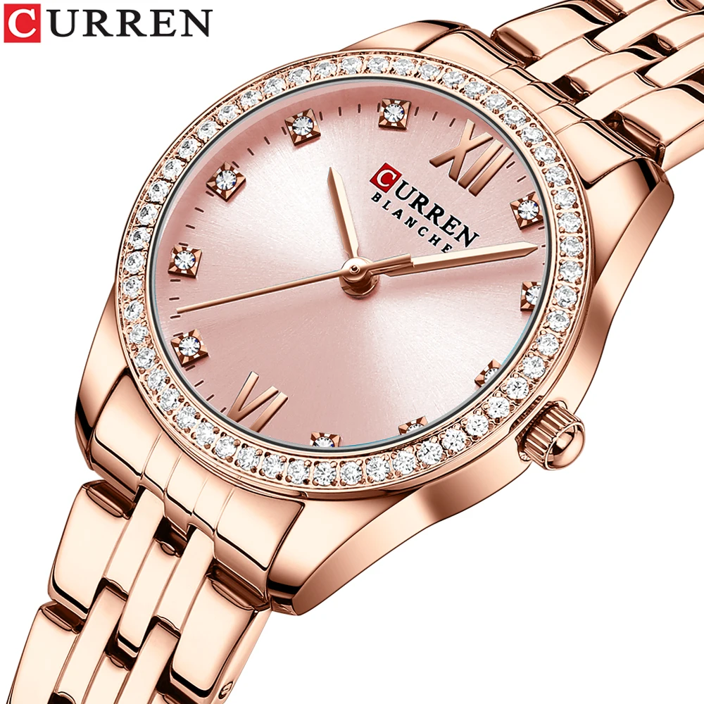 Curren Top Brand Luxury Womens Watches Casual Waterproof Quartz Ladies Dress Watch Fashion Orologio Da Polso Da Donna In Acciaio Inossidabile