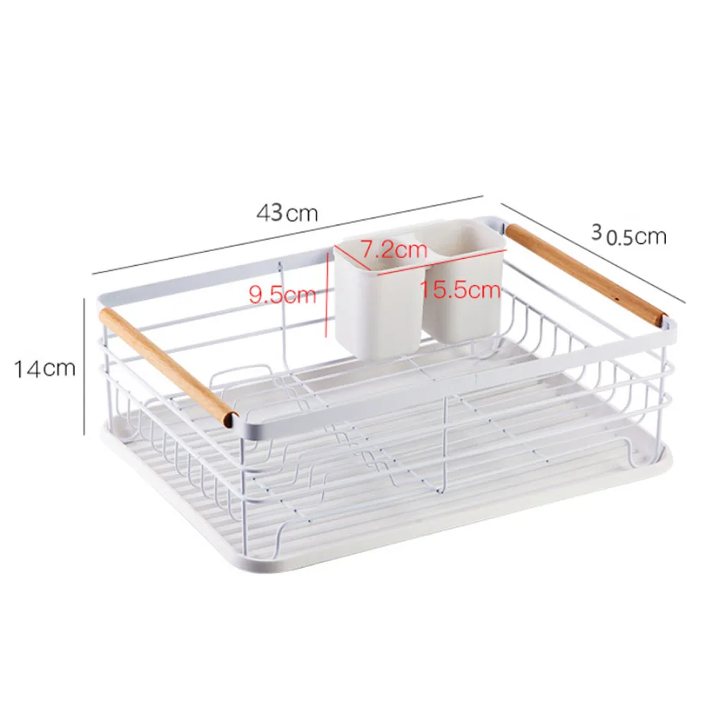 White Iron Dish Drainer dish draining rack Kitchen countertop storage rack: 3 - 5 Days Free Delivery Only UK