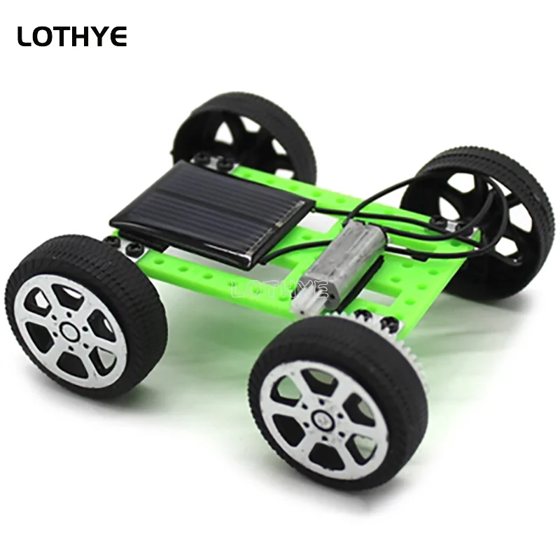 Solar Car Kit Mini DIY Solar Toy Car Powered Car Kit Children's Educational Gadgets Hobby Fun Children's Toy Robot Kit Gift