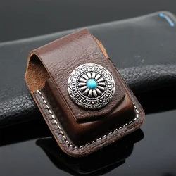 Elegant Handmade Leather Lighter Sheath - Premium Vintage Protection Case (Brown)