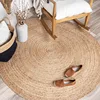 Living Room Carpet Natural Jute Woven Wear-resistant Stain-resistant Rug Natural Primary Color Large Area Floor Mat Ковер Tapis 1