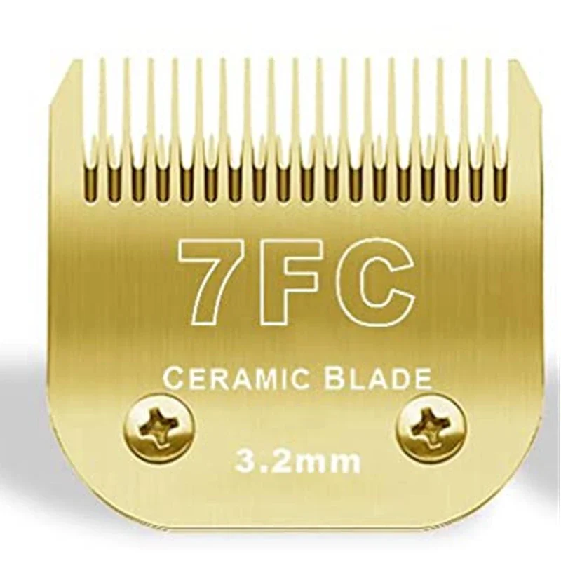 7FC/5FC/4FC/#10/#30/#40 Detachable Pet Dog Clipper Ceramic Blades Set Compatible with Andis Oster A5 Wahl KM10 Series Clippers electric hair trimmer barber hair clipper blade pet grooming clipper
