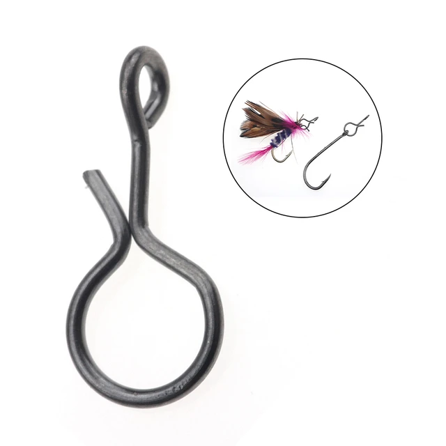 50pcs Fly Fishing Snaps Hook Quick Change Connect For Flies Hook 5/8/11mm  Stainless Steel Fly Hook Snaps Pesca Fishing Tackle - AliExpress