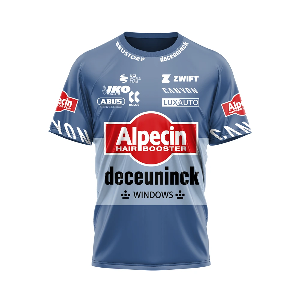 

2024 BELGIUM ALPECIN-DECEUNINCK Tour De France Official Team Rider Replica T-shirt For Men New Summer Women 3D Tops Children