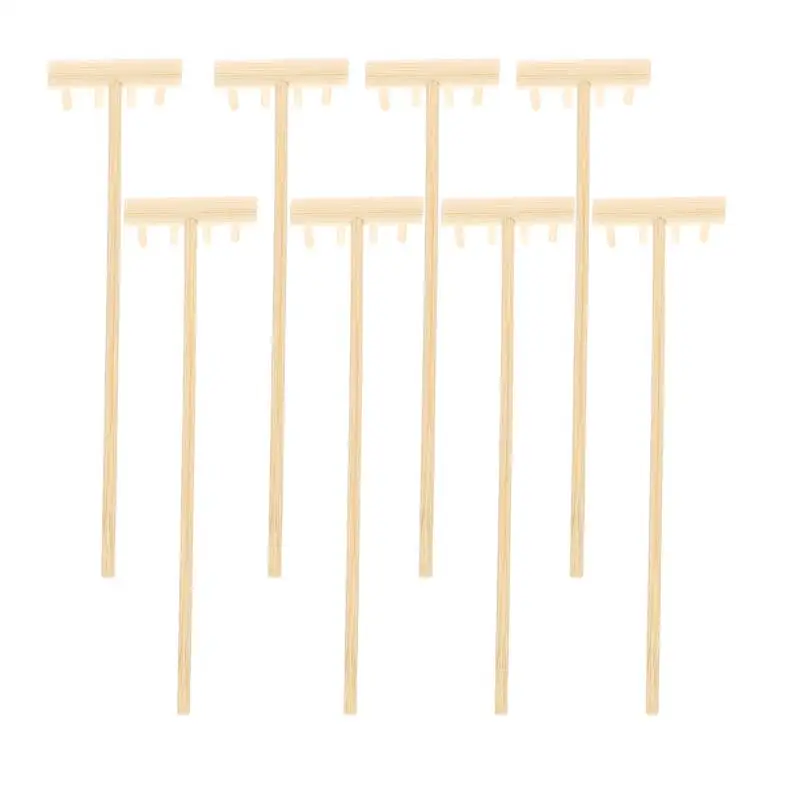 8Pcs Mini Meditation Sand Zen Garden Tabletop Garden Sandbox Tools Kit Mini Bamboo Rake Meditation Feng Shui Decor Desktop farming rake