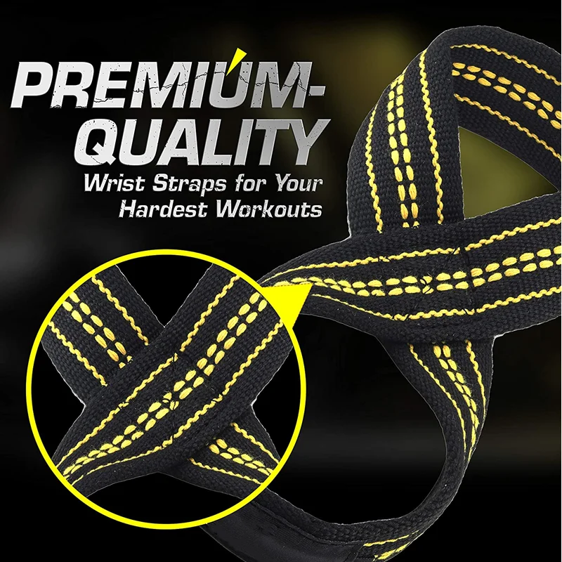 Deadlift Strap Figure 8 Weight Lifting Strap for Power Lifters Weightlifters Workout Heavy Duty Non Slip Dead Lift Wrist Strap 5
