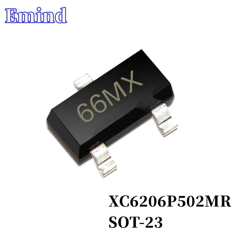 

200/500/1000/2000/3000Pcs XC6206P502MR XC6206-5.0 66MX 5V SMD Low Dropout Regulator SOT-23 LDO 3-terminal Regulator IC